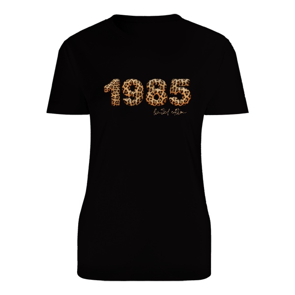 Tričko s potiskem 1985 limited edition leopardí vzor