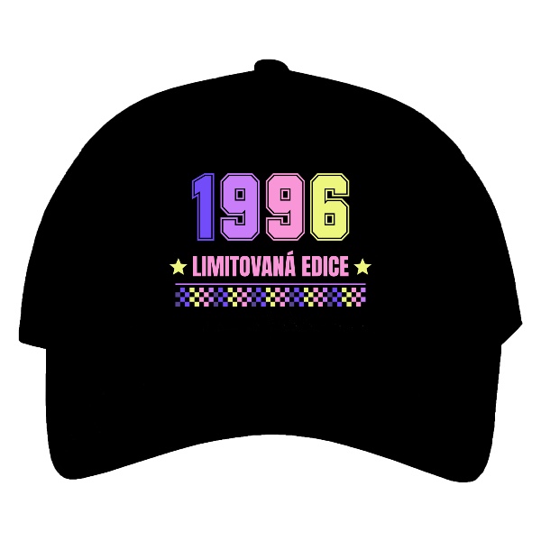 Kšiltovka s potiskem 1996 limitovaná edice pastelové barvy