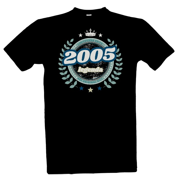 Tričko s potiskem 2005 limitovaná edice legenda věnec