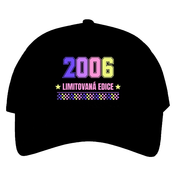 Kšiltovka s potiskem 2006 limitovaná edice pastelové barvy