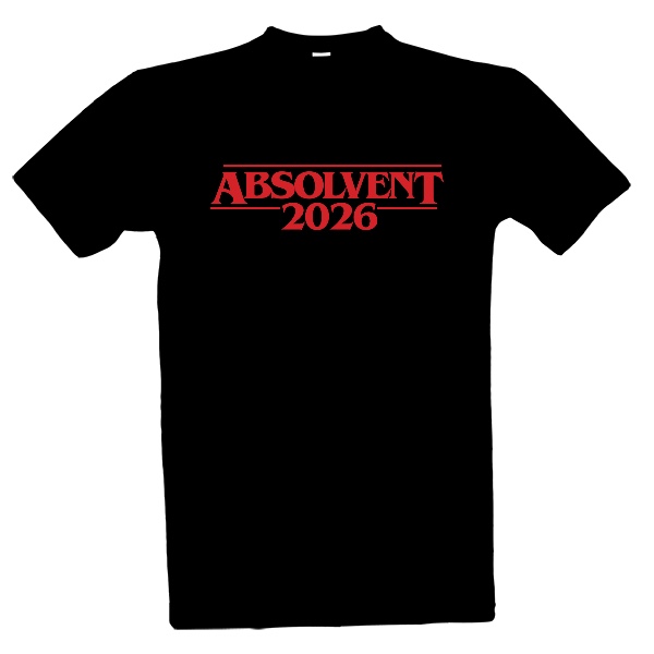 Tričko s potiskem Absolvent 2026 na motivy Stranger Things