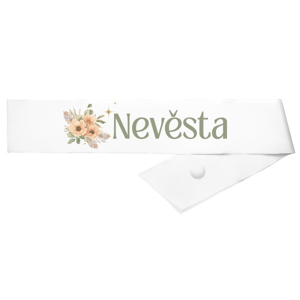 Boho nevěsta květy a pírka 2