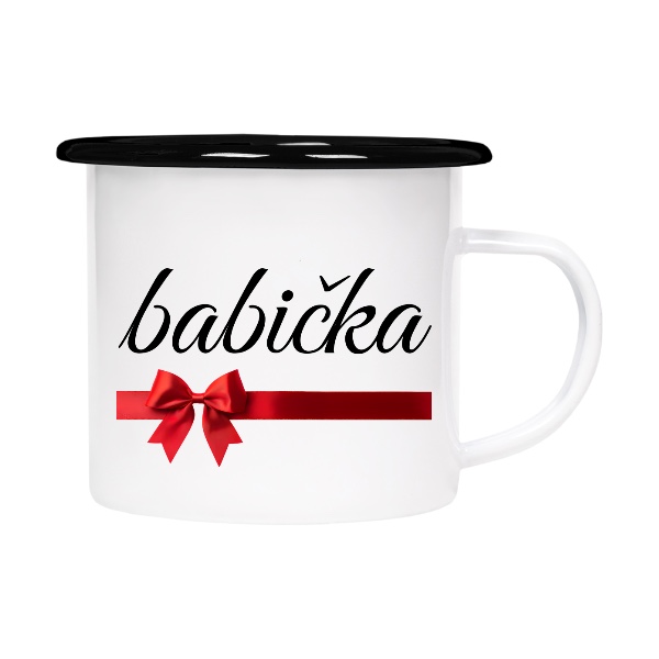 Dárek pro babičku s červenou mašlí