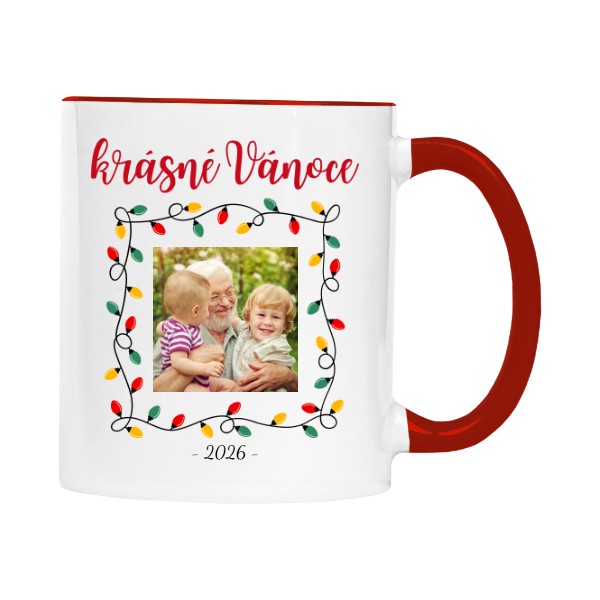 Dárek vánoční světýlka pro čtvercovou fotku 