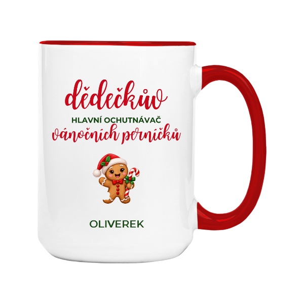 Dědečkův hlavní ochutnávač perníček chlapeček se jménem
