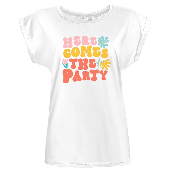 Tričko s potiskem Groovy Here Comes the Party 