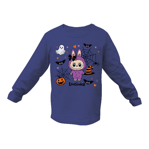 Tričko s potiskem Halloween příšerka ve stylu Labubu 2 se jménem