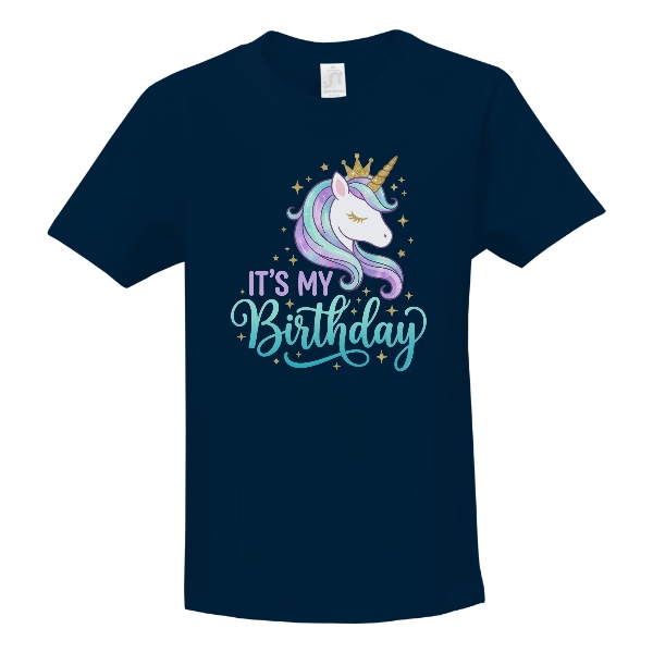 Tričko s potiskem It s My Birthday s jednorožcem