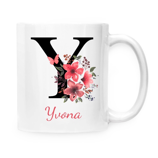 Květinové písmeno Y s upravitelným jménem