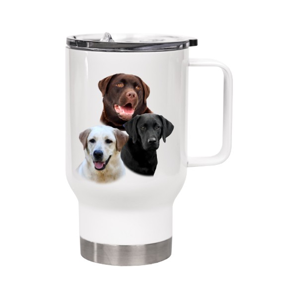 Cestovní termohrnek s uchem s potiskem Labrador