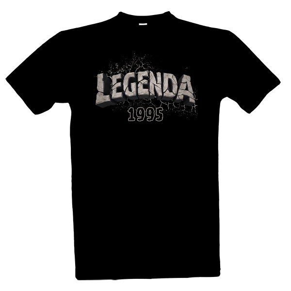 Tričko s potiskem Legenda kamenná písmena 1995