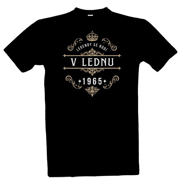 Tričko s potiskem Legendy se rodí v lednu 1965