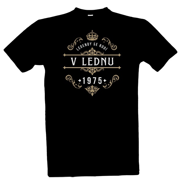 Tričko s potiskem Legendy se rodí v lednu 1975