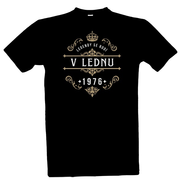 Tričko s potiskem Legendy se rodí v lednu 1976