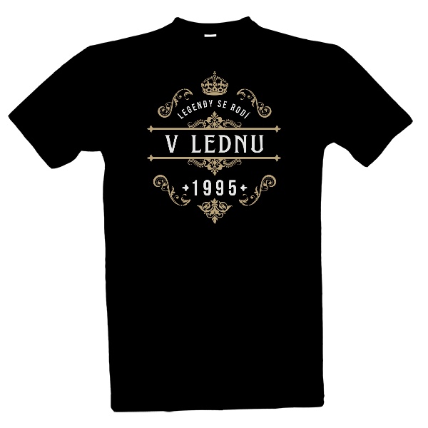 Tričko s potiskem Legendy se rodí v lednu 1995