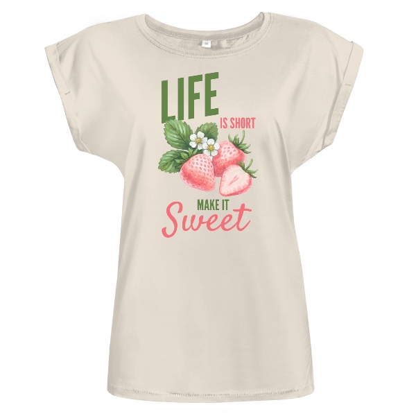 Life is short make it sweet s jahodami