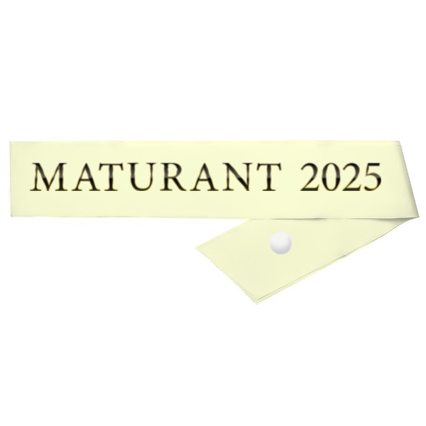 Šerpa s potiskem Maturant 2025 černozlaté písmo