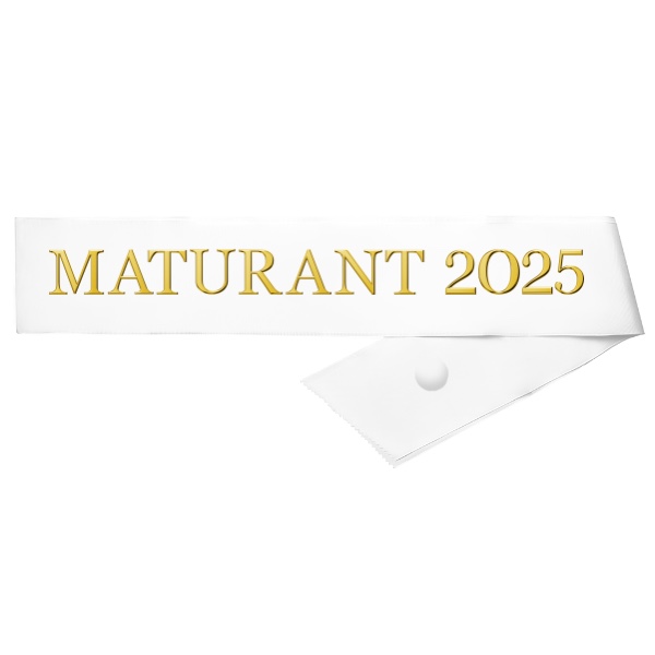 Šerpa s potiskem Maturant 2025 zlaté písmo