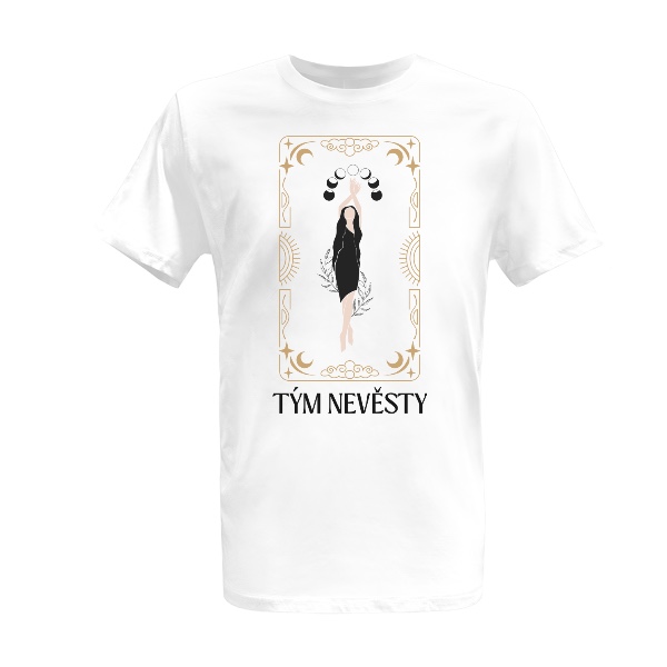 Tričko s potiskem Mystický tým nevěsty - tarotová karta
