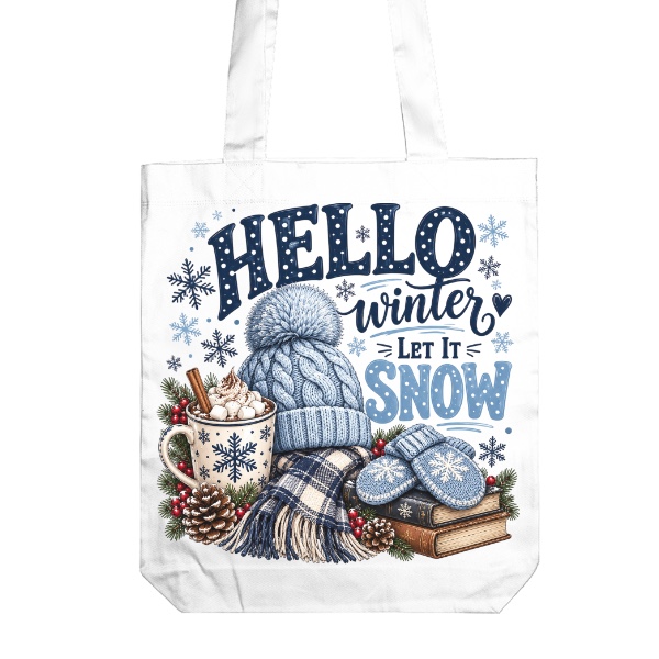 Nápis Hello winter let it snow