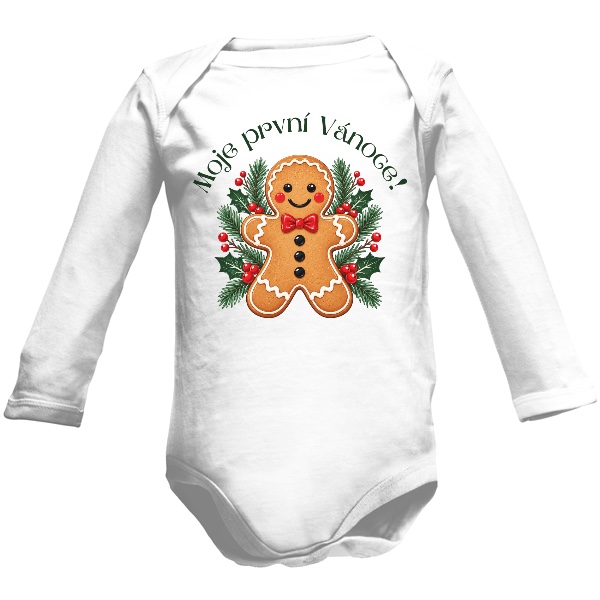 Nápis Moje první vánoce s perníčkem