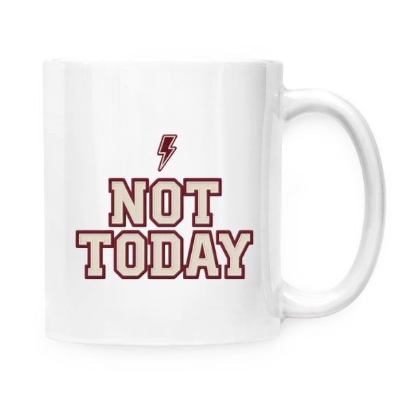 Nápis Not Today s bleskem