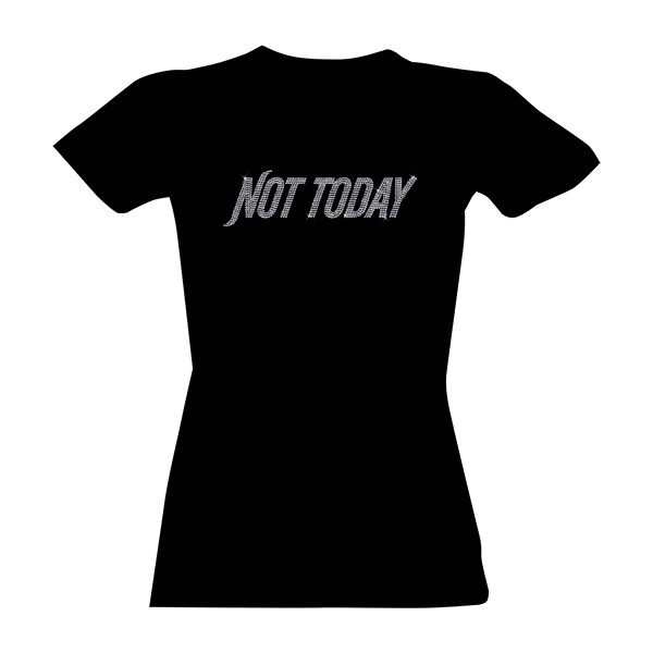Nápis Not Today z kamínků