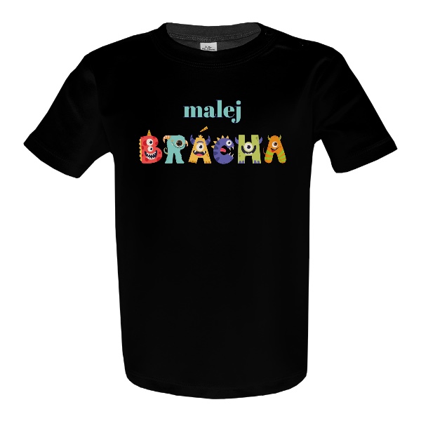 Tričko s potiskem Nápis z příšerek malej brácha