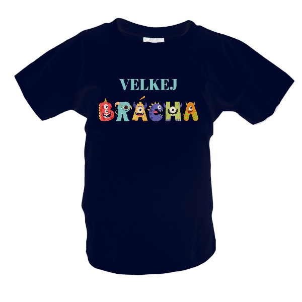 Tričko s potiskem Nápis z příšerek velkej brácha
