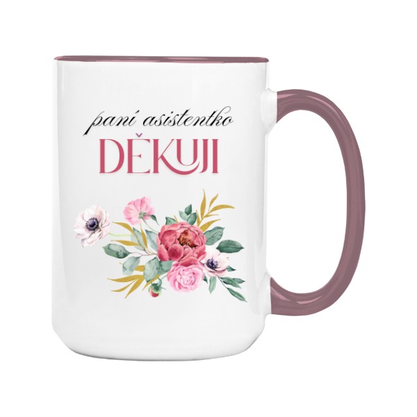 Paní asistentko děkuji s bílými květy