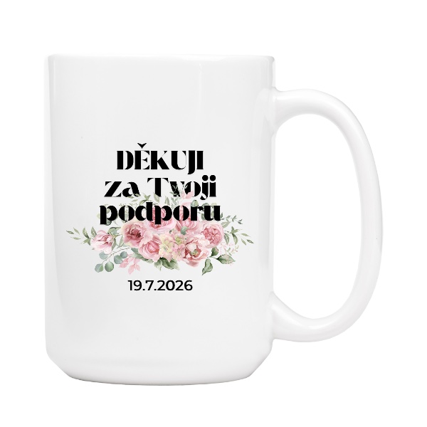 Poděkování nejen svědkyni s datem svatby