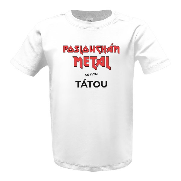 Tričko s potiskem Poslouchám metal se svým tátou 1