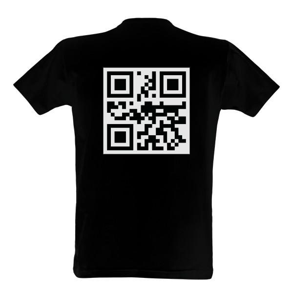 Tričko s potiskem QR kód Fuck you.