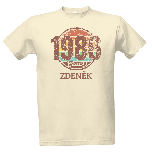 Retro nápis se jménem a rokem narození 1986 Classic