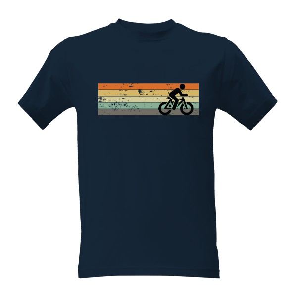 Retro pruhy s ikonou cyklisty
