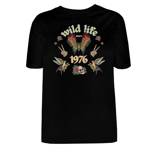 Tričko s potiskem Rockabilly Wild life since 1976