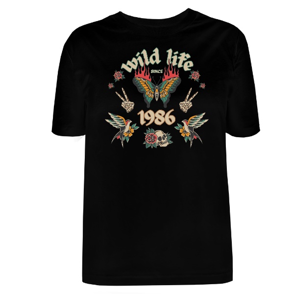 Tričko s potiskem Rockabilly Wild life since 1986
