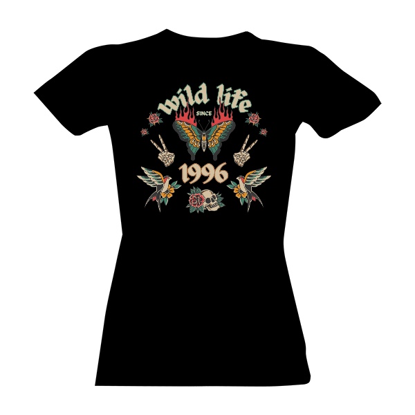 Tričko s potiskem Rockabilly Wild life since 1996