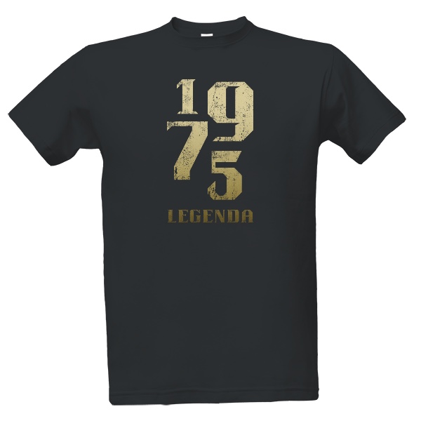 Tričko s potiskem Rok 1975 legenda zlaté písmo