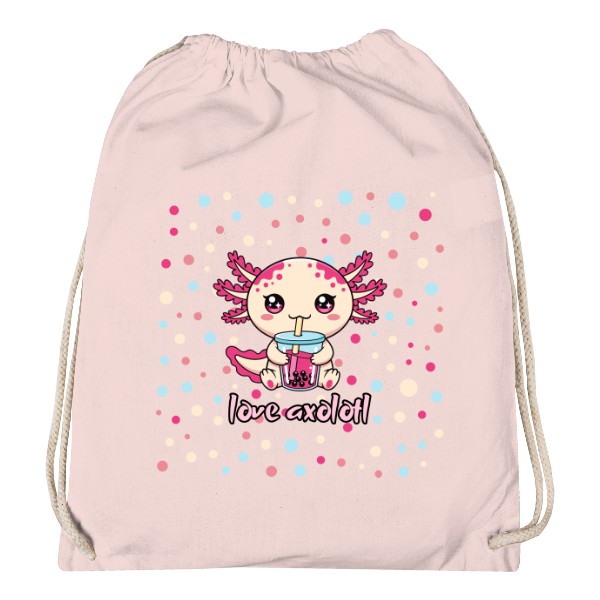 Roztomilý axolotl se sklenicí dárek pro holčičku