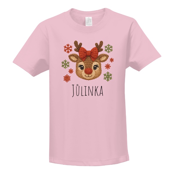 Roztomilý jelínek s mašlí a se jménem