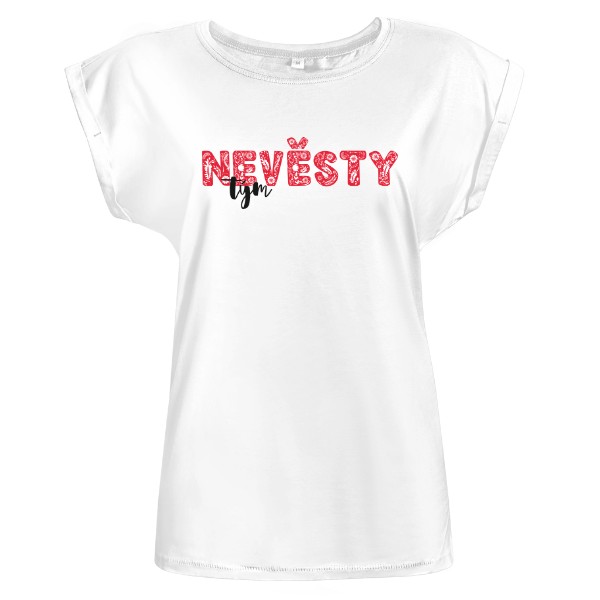 Svatební folklórní motiv nápis tým NEVĚSTY