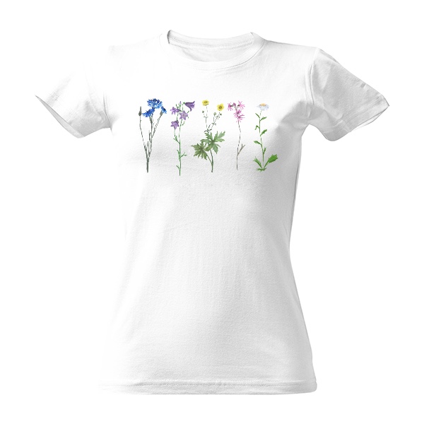 Tričko s potiskem Tričko Botanicum Chrpa
