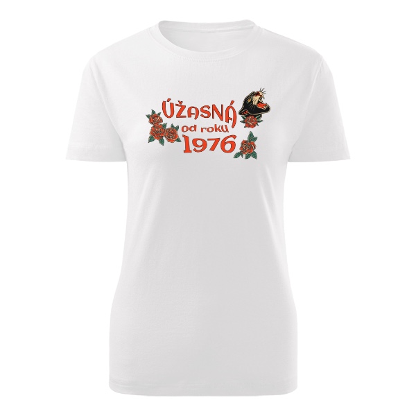 Tričko s potiskem Úžasná od roku 1976 rockabilly panter