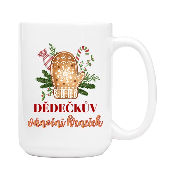 Vánoční design pro dědečka s perníkovou zimní rukavicí