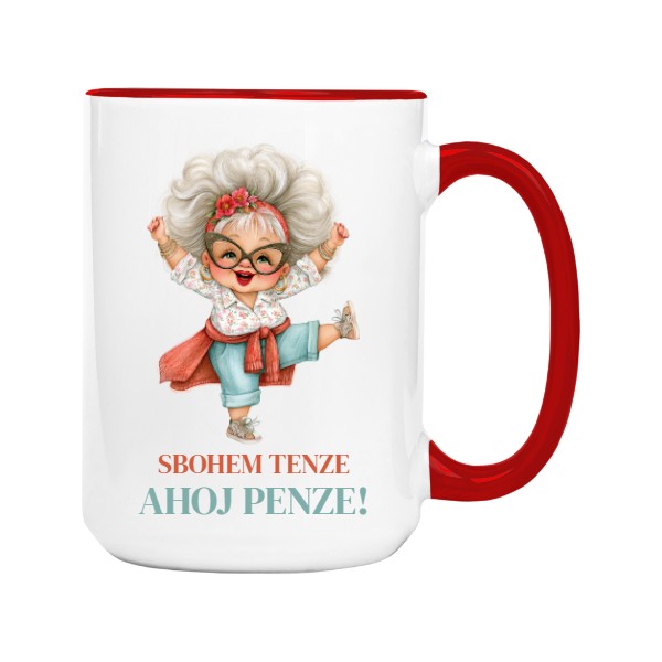 Veselá dáma seniorka SBOHEM TENZE AHOJ PENZE