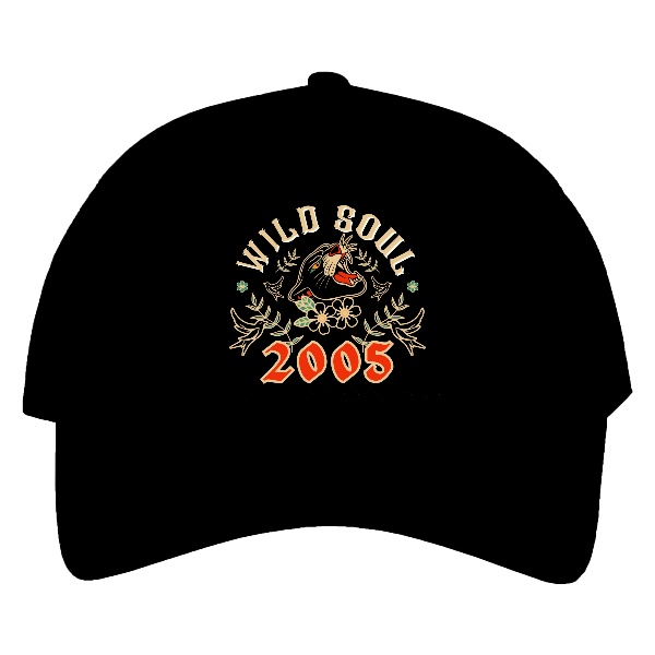 Kšiltovka s potiskem Wild Soul s panterem a rokem narození 2005 retro design