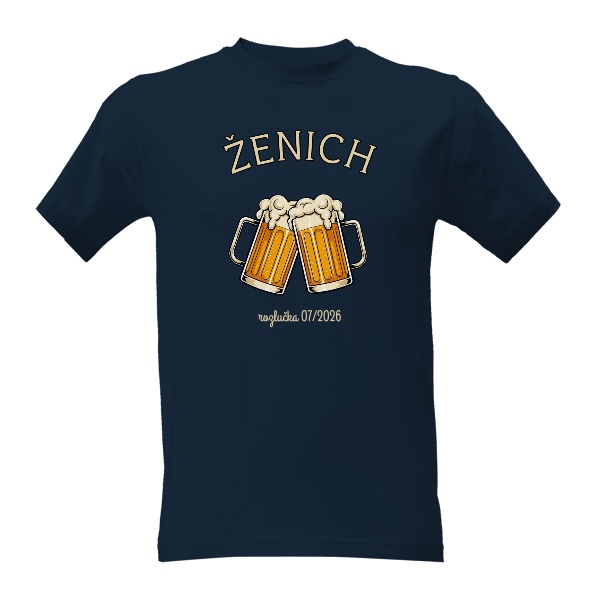 Ženich sklenice piva a rozlučka s upravitelným datem