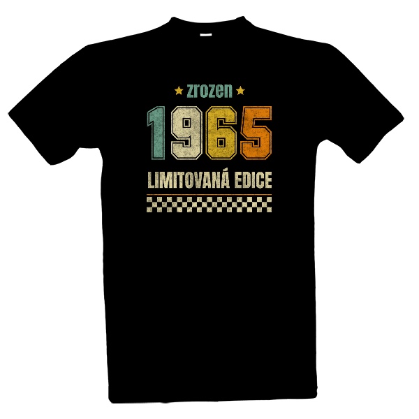Tričko s potiskem Zrozen 1965 limitovaná edice retro vibe