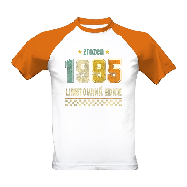 Tričko s potiskem Zrozen 1995 limitovaná edice retro vibe